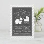 Oudengelse herdershond Baby shower neutraal Kaart (Staand voorkant)