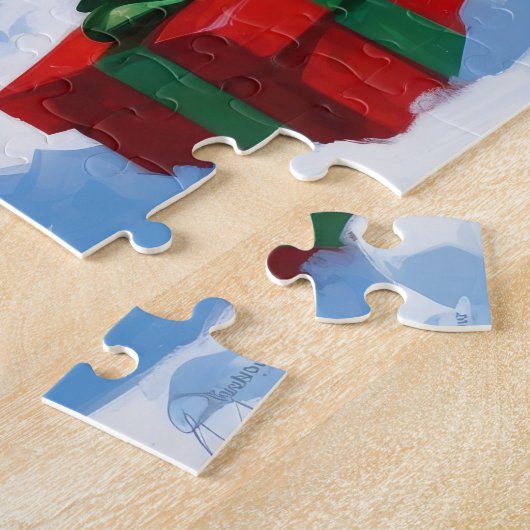 Oudengelse herdershond die rent in het Pet van Sno Legpuzzel (Zijkant)