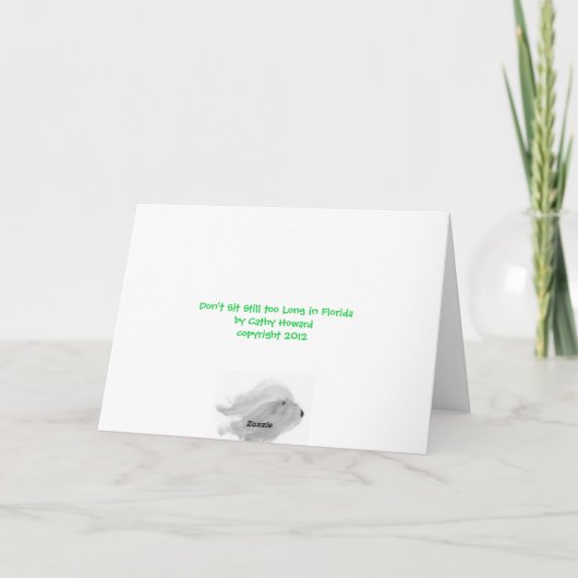 Oudengelse herdershond en roze flamingo's Kerstmis Feestdagen Kaart (Achterkant)