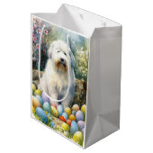 Oudengelse herdershond met paaseieren Vakantie Medium Cadeauzakje (Achterkant Gekanteld)