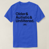 Ouder Autistisch ongefilterd zwart T-shirt (Design voorkant)