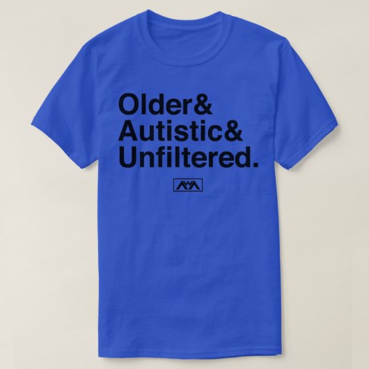 Ouder Autistisch ongefilterd zwart T-shirt (Design voorkant)