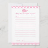 Ouder & Baby Whale advieslijst voor nieuwe moeders Kaart (Voorkant)