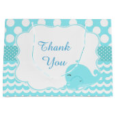 Ouder & Baby Whale Blue Boy Baby Dank je wel Groot Cadeauzakje (Voorkant)