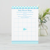 Ouder & Baby Whale Blue Boy Bingo Kaart (Staand voorkant)