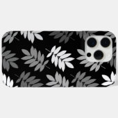 Ouder blad groot patroon zwart wit grijs Case-Mate iPhone case (Achterkant (horizontaal))