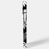 Ouder blad groot patroon zwart wit grijs Case-Mate iPhone case (Achterkant / Links)