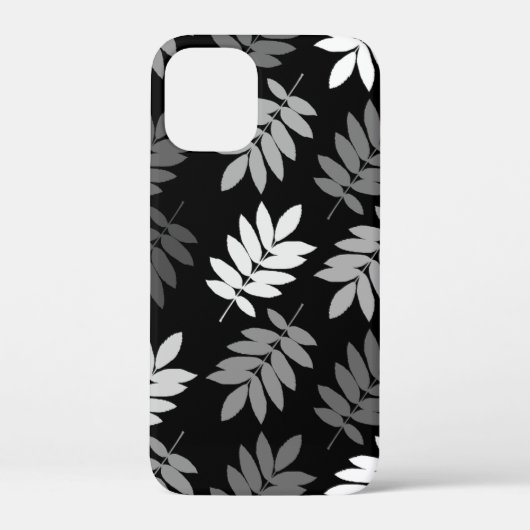 Ouder blad Lg Patroon Zwart Wit Grijs Case-Mate iPhone Case (Achterkant)