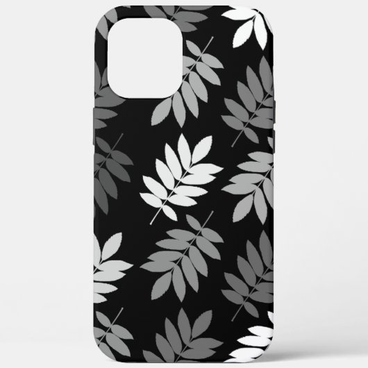 Ouder blad Lg patroon Zwart Wit Grijs Case-Mate iPhone Case (Achterkant)
