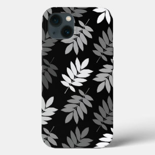 Ouder blad Lg Patroon Zwart Wit Grijs Case-Mate iPhone Case