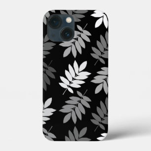 Ouder blad Lg patroon Zwart Wit Grijs Case-Mate iPhone Case