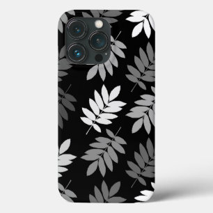 Ouder blad Lg Patroon Zwart Wit Grijs Case-Mate iPhone Case