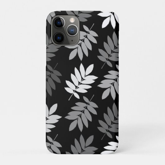 Ouder blad Lg patroon Zwart Wit Grijs Case-Mate iPhone Case (Achterkant)