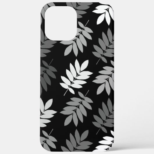 Ouder blad Lg Patroon Zwart Wit Grijs Case-Mate iPhone Case (Achterkant)