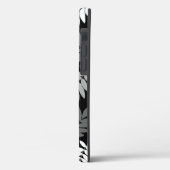 Ouder blad Lg Patroon Zwart Wit Grijs Case-Mate iPhone Case (Achterkant / Links)