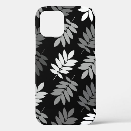 Ouder blad Lg Patroon Zwart Wit Grijs Case-Mate iPhone Case (Achterkant)