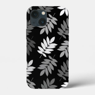 Ouder blad Lg Patroon Zwart Wit Grijs Case-Mate iPhone Case