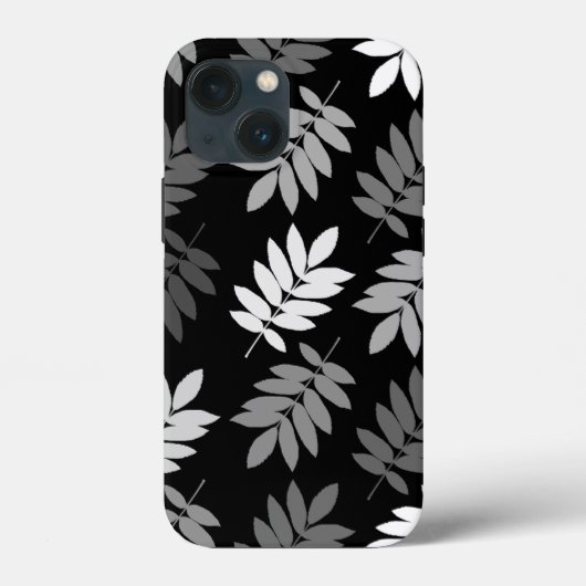 Ouder blad Lg Patroon Zwart Wit Grijs Case-Mate iPhone Case (Achterkant)