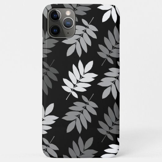 Ouder blad Lg patroon Zwart Wit Grijs Case-Mate iPhone Case (Achterkant)