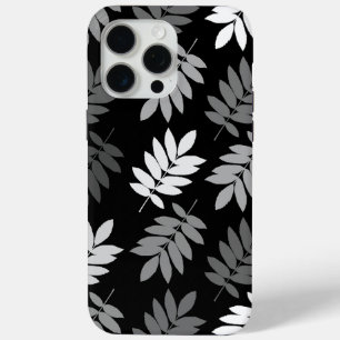 Ouder blad Lg patroon Zwart Wit Grijs iPhone 15 Pro Max Hoesje