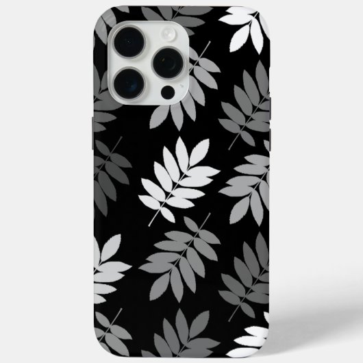 Ouder blad Lg patroon Zwart Wit Grijs Case-Mate iPhone Case (Achterkant)