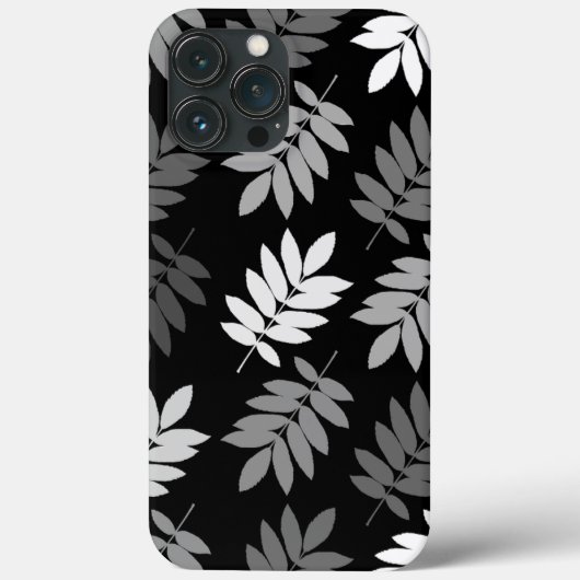 Ouder blad Lg patroon zwart wit grijs Case-Mate iPhone Case (Achterkant)