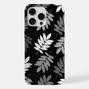 Ouder blad Lg patroon Zwart Wit Grijs iPhone 15 Pro Max Case