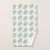 Ouder bladpatroon groen+wit bad handdoek (Handdoek)