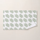 Ouder bladpatroon groen+wit bad handdoek (Handdoek)