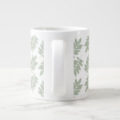 Ouder bladpatroon groen+wit grote koffiekop (Achterkant)