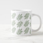 Ouder bladpatroon groen+wit grote koffiekop (Rechts)