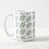 Ouder bladpatroon groen+wit koffiemok (Links)