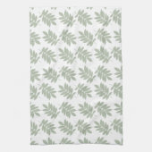 Ouder bladpatroon groen+wit theedoek (Verticaal)