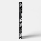 Ouder bladpatroon zwart wit grijs Case-Mate iPhone case (Achterkant / Rechts)
