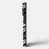 Ouder bladpatroon zwart wit grijs Case-Mate iPhone case (Achterkant / Links)