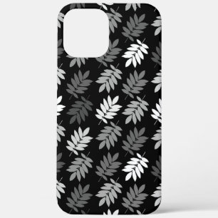 Ouder bladpatroon zwart wit grijs Case-Mate iPhone case