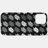 Ouder bladpatroon zwart wit grijs Case-Mate iPhone case (Achterkant (horizontaal))