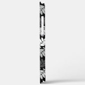 Ouder bladpatroon zwart wit grijs Case-Mate iPhone case (Achterkant / Links)