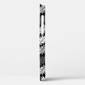 Ouder bladpatroon zwart wit grijs Case-Mate iPhone case (Achterkant / Links)