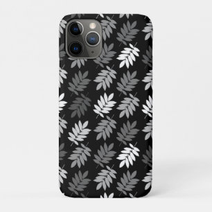 Ouder bladpatroon zwart wit grijs Case-Mate iPhone case
