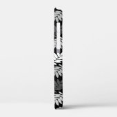Ouder bladpatroon zwart wit grijs Case-Mate iPhone case (Achterkant / Links)