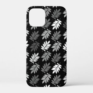 Ouder bladpatroon zwart wit grijs Case-Mate iPhone case