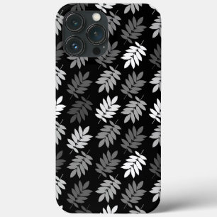 Ouder bladpatroon zwart wit grijs Case-Mate iPhone case