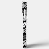 Ouder bladpatroon zwart wit grijs Case-Mate iPhone case (Achterkant / Links)