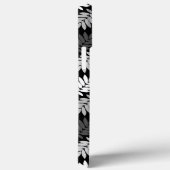 Ouder bladpatroon zwart wit grijs Case-Mate iPhone case (Achterkant / Rechts)