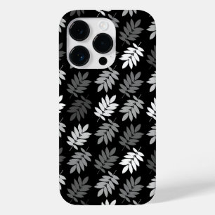 Ouder bladpatroon zwart wit grijs Case-Mate iPhone 14 pro hoesje