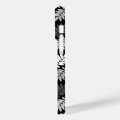 Ouder bladpatroon zwart wit grijs Case-Mate iPhone case (Achterkant / Links)