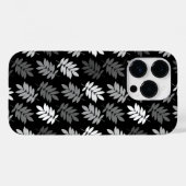 Ouder bladpatroon zwart wit grijs Case-Mate iPhone case (Achterkant (horizontaal))