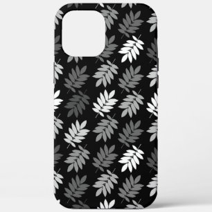 Ouder bladpatroon zwart wit grijs Case-Mate iPhone case