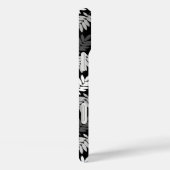 Ouder bladpatroon zwart wit grijs Case-Mate iPhone case (Achterkant / Rechts)